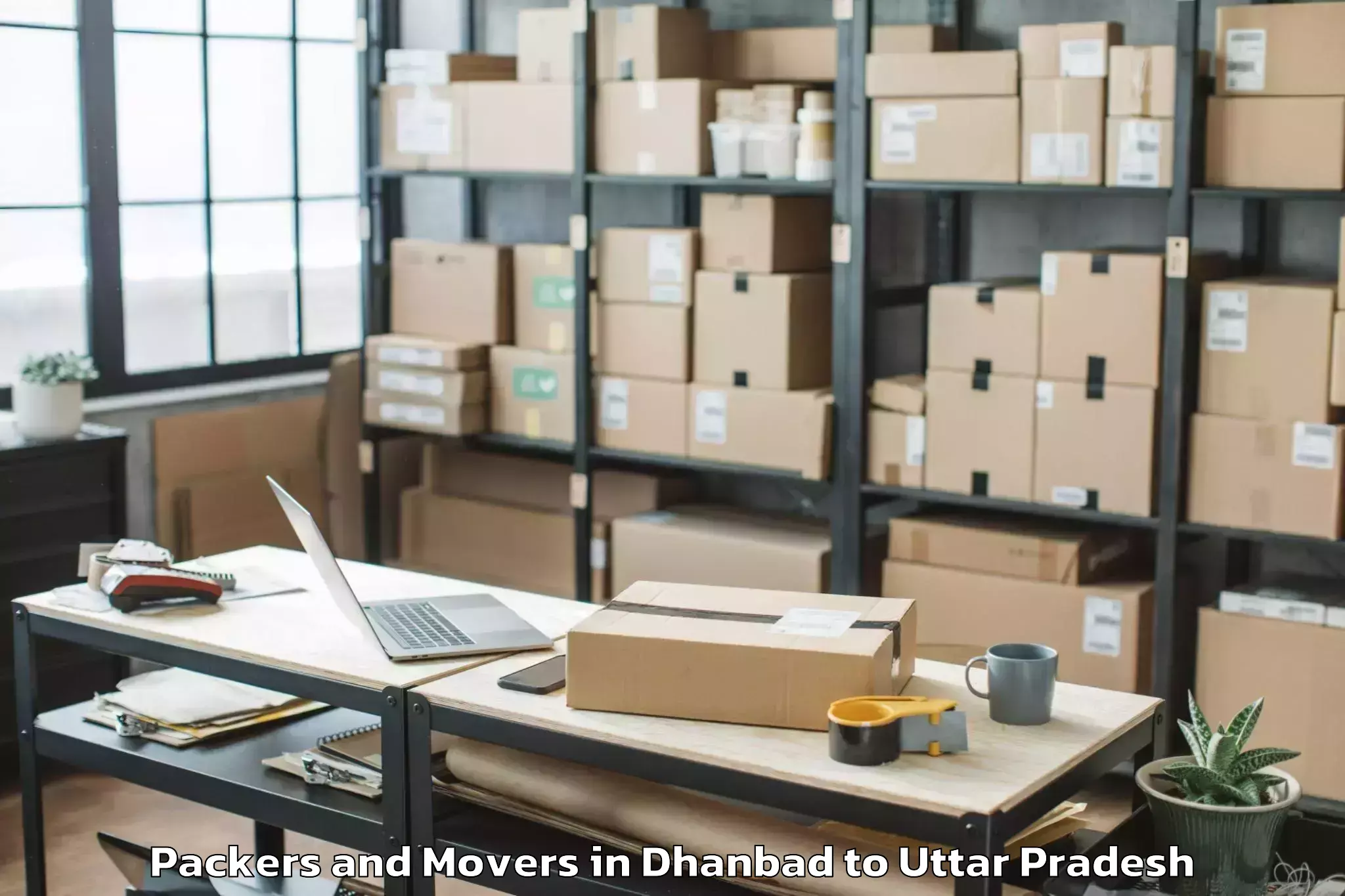 Trusted Dhanbad to Gopiganj Packers And Movers